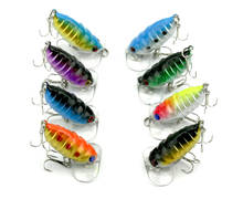 HENGJIA hard plastic cicada insect lures artificial wobbler crankbaits swim baits pesca fishing tackles 4cm 4.4g 8#hooks 2024 - buy cheap