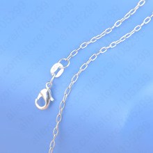 Hot Sale 1PC  Pure 925 Sterling Silver Link Lock Chain Necklace With Lobster Clasps Set 16"-30"Popular Jewelry 2024 - buy cheap