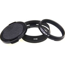 Lens Hood LA-49X100 Adapter Ring + Lens cap For FUJIFILM Fuji X100 X100s Black 2024 - buy cheap
