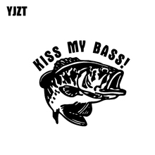 YJZT-pegatina de vinilo para coche, 16,8 CM x 14,9 CM, KISS MY BASS, C3-0243 negro/plateado 2024 - compra barato