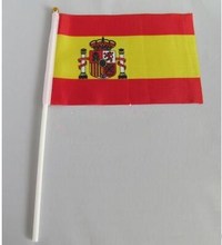 Bandeiras de mão balançando de sinalização, 14*21 cm para espanha 2024 - compre barato