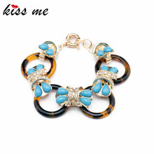 Pulsera de cadena AntiqueResin, joyería de moda, nuevo estilo KISS ME 2024 - compra barato