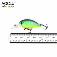 AOCLU wobblers Super Quality 8 Colors 50mm Hard Bait Minnow Crank Popper Stik Fishing lures Bass Fresh Salt water 14# VMC hooks 2024 - buy cheap
