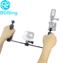 Dual Handheld Diving Selfie Bracket Mount Frame Kit Self timer for GoPro Hero 5 4 3 Session yi Sjcam Eken Action DSLR Cameras 2024 - buy cheap