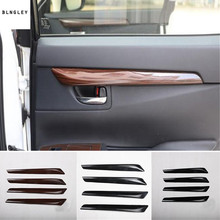 4pcs/lot ABS carbon fiber or wooden grain four Interior doors decoration cover for 2013-2017 LEXUS ES250 ES300H ES350 2024 - buy cheap