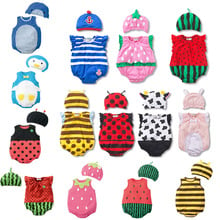 New Summer Baby Girl Clothes Sets Cartoon Baby Boy Rompers + hat Unisex Baby Rompers Cartoon Animal Clothing 2 Pcs/Set 2024 - buy cheap