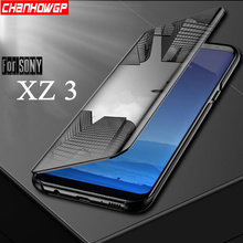 Funda con tapa para Sony Xperia XZ3, carcasa completa con pantalla HD transparente, antigolpes, Mirror Smart View 2024 - compra barato