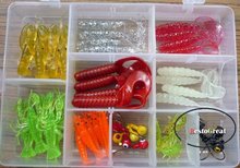31PCS Soft Lure + 9PCS Jig Head Hook Fishing Bait + box 2024 - buy cheap