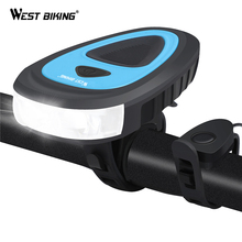 WEST BIKING 1200mAh Bicycle Light 200Lumens XPE Bead Bike Front Light With 120DB 5 Sounds Bike Bell Bicycle Lamps Bike Lights 2024 - buy cheap