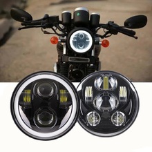 5.75" Motorcycle Projector LED Headlight For Motorcycle Bobber Cafe Racer 45W 40W Headlights 2024 - buy cheap