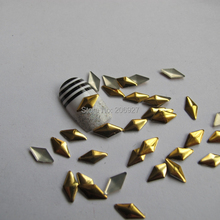 200 peças forma de olho para arte de unha 5*10mm ouro diamante metal pino decoração de unha arte 2024 - compre barato