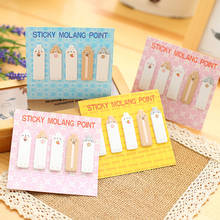 3X Kawaii Cute Rabbit Finger Design Memo Pads Sticky Notes Bookmark Notepad Student Stationery School Office Supply 2024 - buy cheap