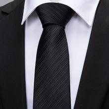 LS-5089 Mens Ties 100% Silk Jacquard Woven Black Silk Ties For Men Wedding Business Party Barry.Wang Handkerchief Neck Tie Set 2024 - buy cheap