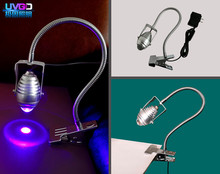 Lámpara de curado de pegamento de alta potencia, luz ultravioleta UF de longitud de onda de 3W, 365nm, para manicura, barniz de gel, aceite verde y púrpura 2024 - compra barato