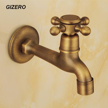 Antique Laundry Faucet Long Spout 100% Solid Brass Washing Machine Taps Copper Retro Classic Wall Mounted ZR200 2024 - buy cheap