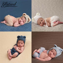 Super Soft Mohair Costume Set Newborn Photo Props Crochet Bear Hat Pants Baby Knit Cap Picture Props Infant Photography Outfit 2024 - buy cheap