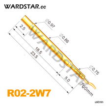 Sondas de Medición de resorte, 100 Uds., longitud de R02-2W7, 23,5mm, 700mm 2024 - compra barato