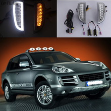 2PCS DRL Daytime Running Light fog lamp  for Porsche Cayenne I 957 9PA 2006 2007 2008 2009 2010 LED Turn signals position light 2024 - buy cheap