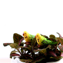 Bonito papagaio figuras animais em miniatura estatueta mini jardim de fadas micro paisagem aquário tanque de peixes estátua animal resina artesanato 2024 - compre barato