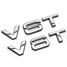 Metal V6T V8T Fender Side Body Emblem Tail Trunk Fender Badge Sticker For Audi RS5 A3 A4 A5 A7 SQ5 Q3 Q5 Q7 TT S3 S4 S5 S6 S7 S8 2024 - buy cheap