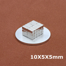 20pcs 10x5x5 mm Neodymium Magnet Cube N35 Permanent NdFeB Super Strong Powerful Magnetic Magnets Square Rare Earth NdFeb 2024 - buy cheap