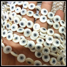 45pcs natural white shell beads mother of pearl beads handmade draw eye's regligious jewelry pray jewelry pray bracelets 9mm 2024 - buy cheap