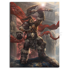 Grommash-pintura en lienzo de Hellscream, decoración moderna del hogar para sala de estar, arte de la pared, pintura al óleo, póster, obra de arte 2024 - compra barato