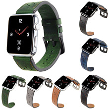 Luxury Real Leather Strap for Apple Watch iWatch Series 4/3/2/1 Band 44mm 40mm 42mm 38mm Genuine Leather Watchband 2024 - buy cheap