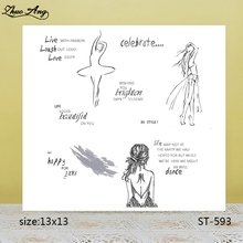 ZhuoAng-sello de silicona transparente para álbum de recortes, sello decorativo transparente de ST-593, bricolaje 2024 - compra barato