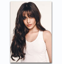 Nova camila cabello beleza música cantor estrela-arte de seda poster adesivo de parede decoração presente 2024 - compre barato