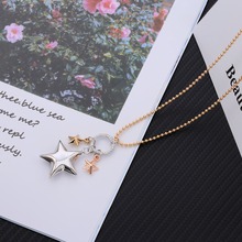 Gold  Stars Pendant Necklace Women Crystal Geometric Trendy Long Necklace Fashion Jewelry Gifts Bijoux Collier 2019 New 2024 - buy cheap