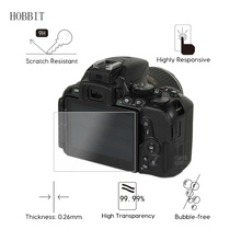 Pacote com 2 películas para câmera digital nikon d5600, película protetora de vidro temperado transparente 0.3mm 2.5d 9h, para câmera digital dslr, 2 unidades 2024 - compre barato