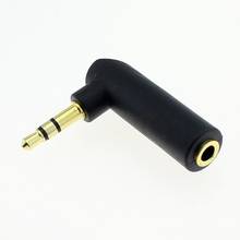 100pcs Jack 3.5mm Headset Audio Connector Male Turn Female Adapter Headphone Plug Right Angle 90 Degree Elbow L-type Gold-plated 2024 - buy cheap