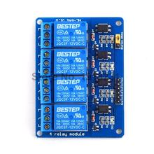 12V 4 Channel Relay Module Low Level Trigger with Optocoupler Relay Output 4 way Relay Module for Arduino 2024 - купить недорого