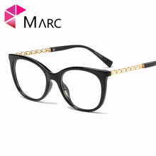 Marcos de gafas para mujer, lentes de ojo de gato transparente, Marcos Retro de marca vintage, transparentes, de Metal, 95159 2024 - compra barato
