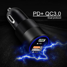 Тип-C PD автомобиля Зарядное устройство для samsung S9 + S8 + s9 s8 A9 A8 2018 примечание 9 7 Быстрая зарядка USB быстро Зарядное устройство QC 3,0 Быстрый Телефон Автомобильное Зарядное устройство 2024 - купить недорого
