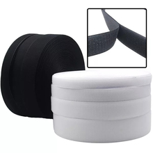 Gancho e laço de fixação adesivo, 1m/par de fita mágica de nylon para costura de sapatos, 16/20/25/30/40/50/100mm, preto e branco 2024 - compre barato