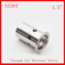 SS304 Stainless Steel 1.5" Vacuum Air release valve Clamp End  Negative pressure valve exhaust valve 2024 - buy cheap