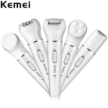 Kemei-2199 5 In 1 Women Epilator Washable Lady Facial Hair Remover Lady Shaver Wool Device Electric Callus Remover For Bikini 2024 - buy cheap