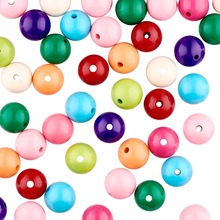 20mm Round Bubblegum Snap Acrylic Opaque Loose Ball Beads Jewelry Making Diy Mixed Color Hole: 3.7~4mm; about 100pcs/500g 2024 - buy cheap