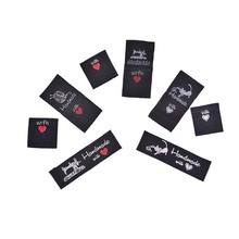50pcs DIY Flag Labels For Garment Sewing Accessories Woven Handmade With Love Cat Sewing Machine Clothing Labels Embossed Tags 2024 - buy cheap