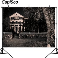 Capisco Halloween Haunted house photography Backdrop Dark Night Background Scary Party Banner Decor Portrait Photo Booth Studio 2024 - buy cheap