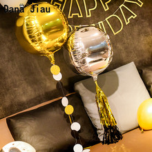 18 polegada ouro prata 4d folha balões festa de aniversário casamento decoração hélio inflável ballon globos balão brinquedos 2024 - compre barato