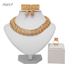 Fani-Conjunto de joyería nupcial de oro de Dubai 2019, accesorios nigerianos de mujer, conjunto de joyería de cuentas africanas, conjunto de joyería 2024 - compra barato