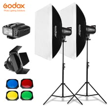 Free DHL 600Ws Godox SK300 II 2x 300Ws Photo Studio Flash Lighting,Softbox,280cm Light Stand,Barn Door,Flash built-in Receivers 2024 - buy cheap