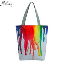 Aelicy Large Canvas Shopping Totes Bag Female Big Shoulder Bags for Woman 2018 Summer Beach Handbag Women Messenger Fashion 2024 - buy cheap