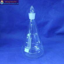 (2 unids/lote) frasco cónico de 1000 ml con tapón, frasco cónico, con tapón de vidrio molido Boro 3,3 vidrio, alta calidad 2024 - compra barato