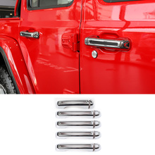 JXKaFa-molduras para manija de puerta Exterior de coche, pegatinas de estilo, accesorios para coche, para Jeep Wrangler JL 4 puertas 2018 2024 - compra barato