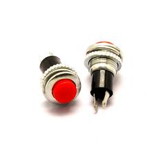Interruptor de timbre rojo sin bloqueo, 20 piezas, 10mm, reinicio, botón redondo pequeño, nuevo, Ds-316 2024 - compra barato