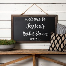 Bridal Shower Welcome Decal Personalized Name Date Vinyl Decals Removable Welcome Sign Sticker for Board Mirror G351 2024 - buy cheap